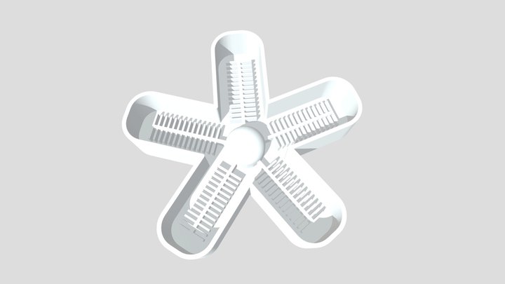 Gnac Flower mould Bottom 3D Model