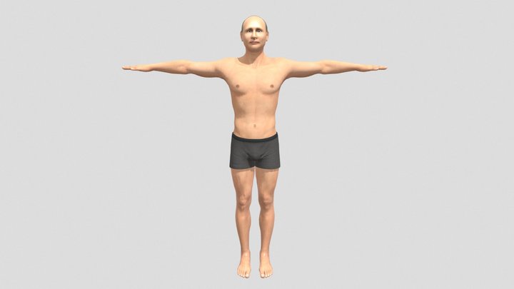 Vladimir Vladimirovich Putin T-Pose 3D Model