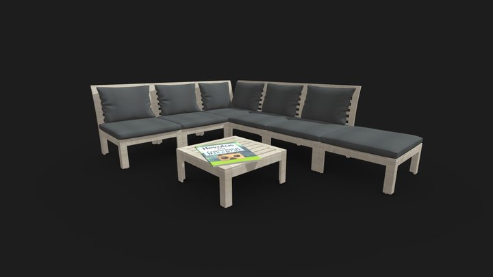 Outdoor Sofa 002 3D Model