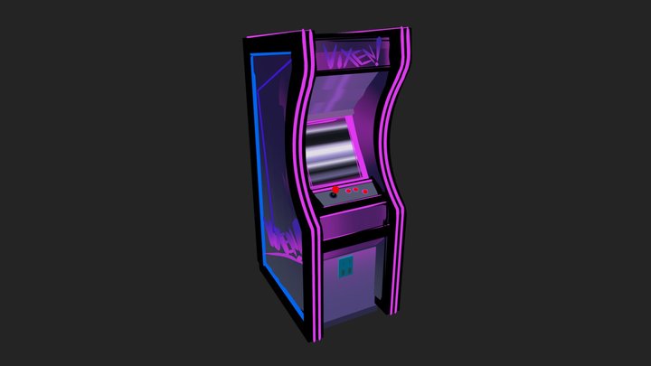 80's Arcade Cabinet design 3D Model
