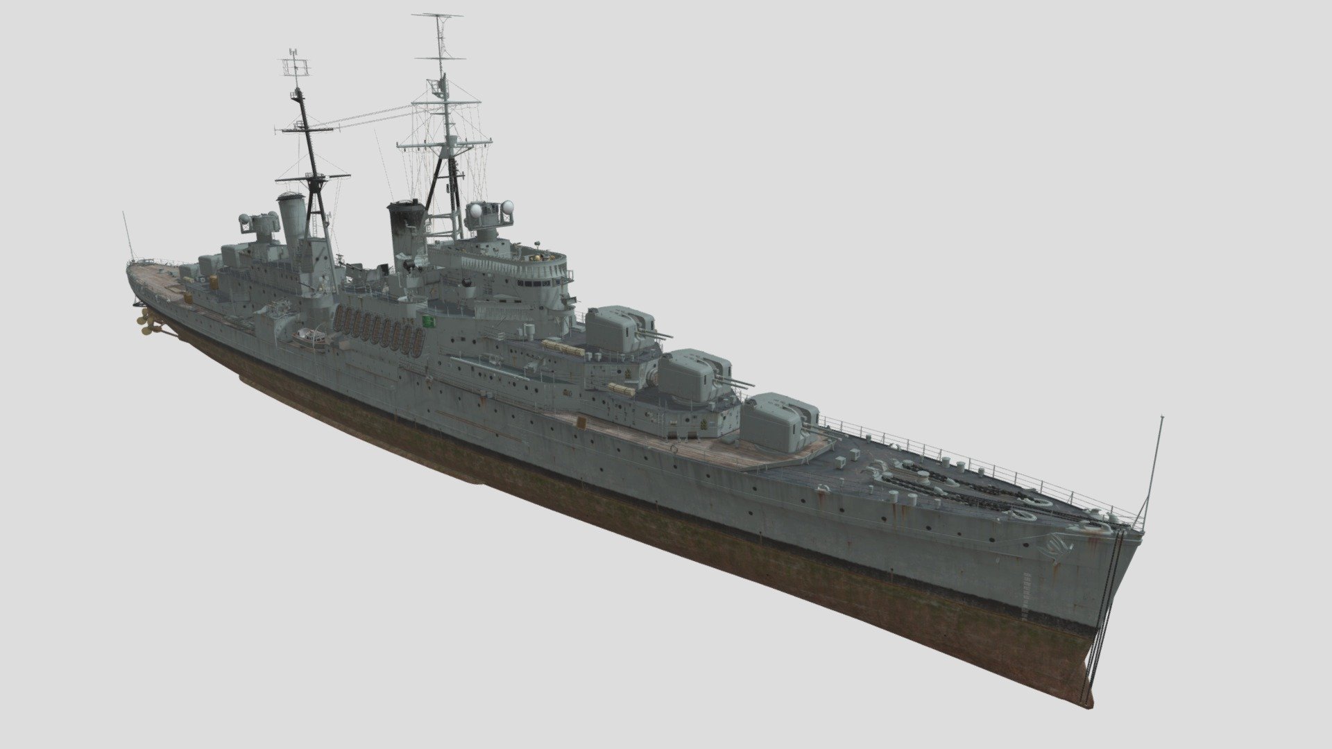 British Navy CLAA Tier 8 BACCHUS - Download Free 3D model by 全斗焕 ...