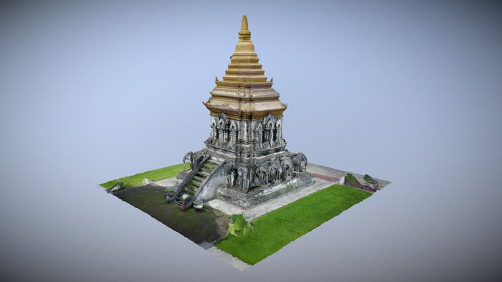 Wat Chiang Man ( วัดเชียงมั่น ) ,ChiangMai 3D Model