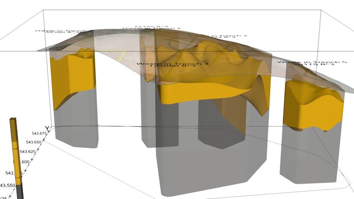 Trench Waste Volume Estimates 3D Model
