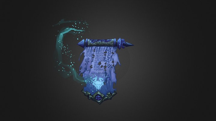 Scroll With FX 3D Model