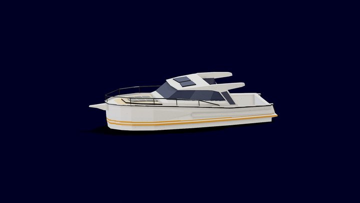 Low-poly yatch (animation)