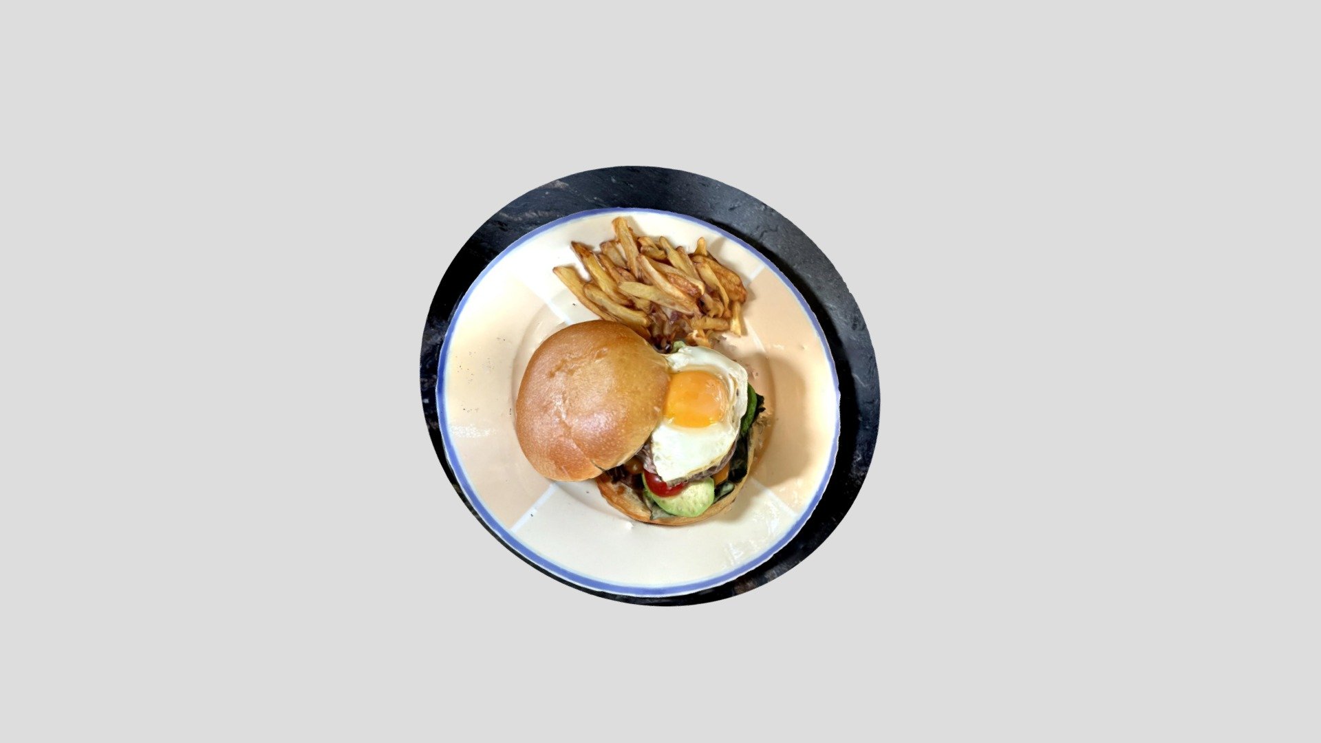 Burger + French Fries — Sketchfab embed 3D viewer