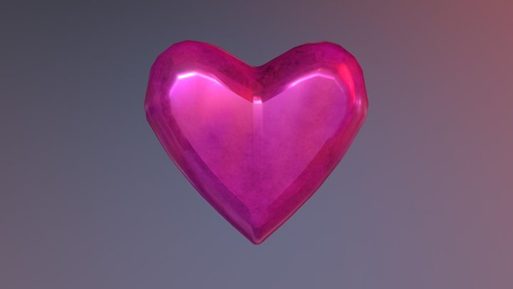 Pink Heart 3D Model