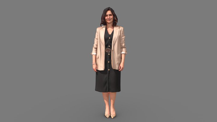 3D scanning to print in any method (Young woman) 3D Model