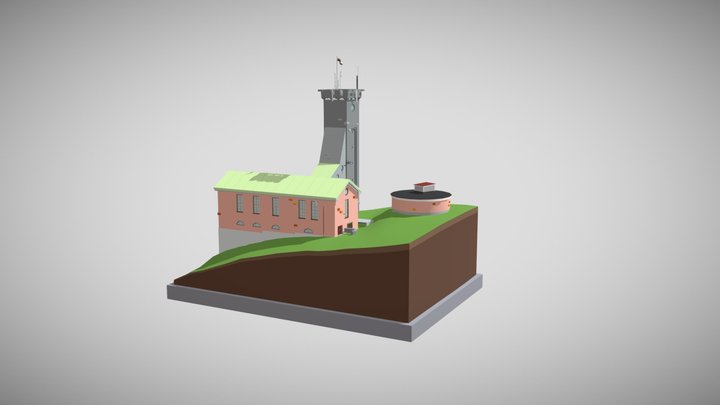 Kaivostorni ja murskaamo 3D Model