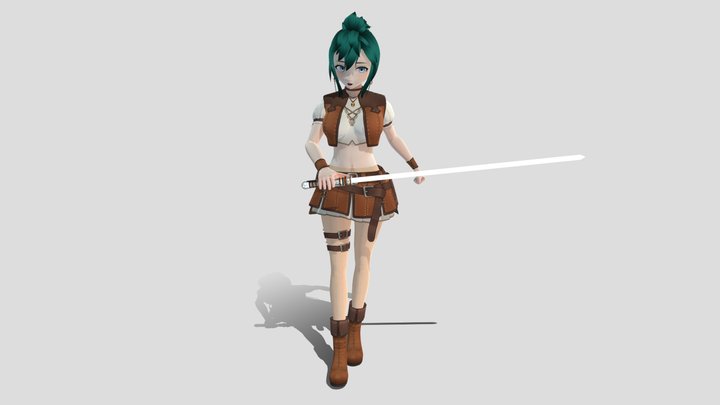 Maya Terra - vRoid Model - Static Statue - 011