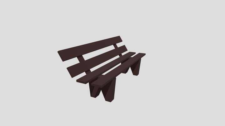 Bench lowpoly 3D Model