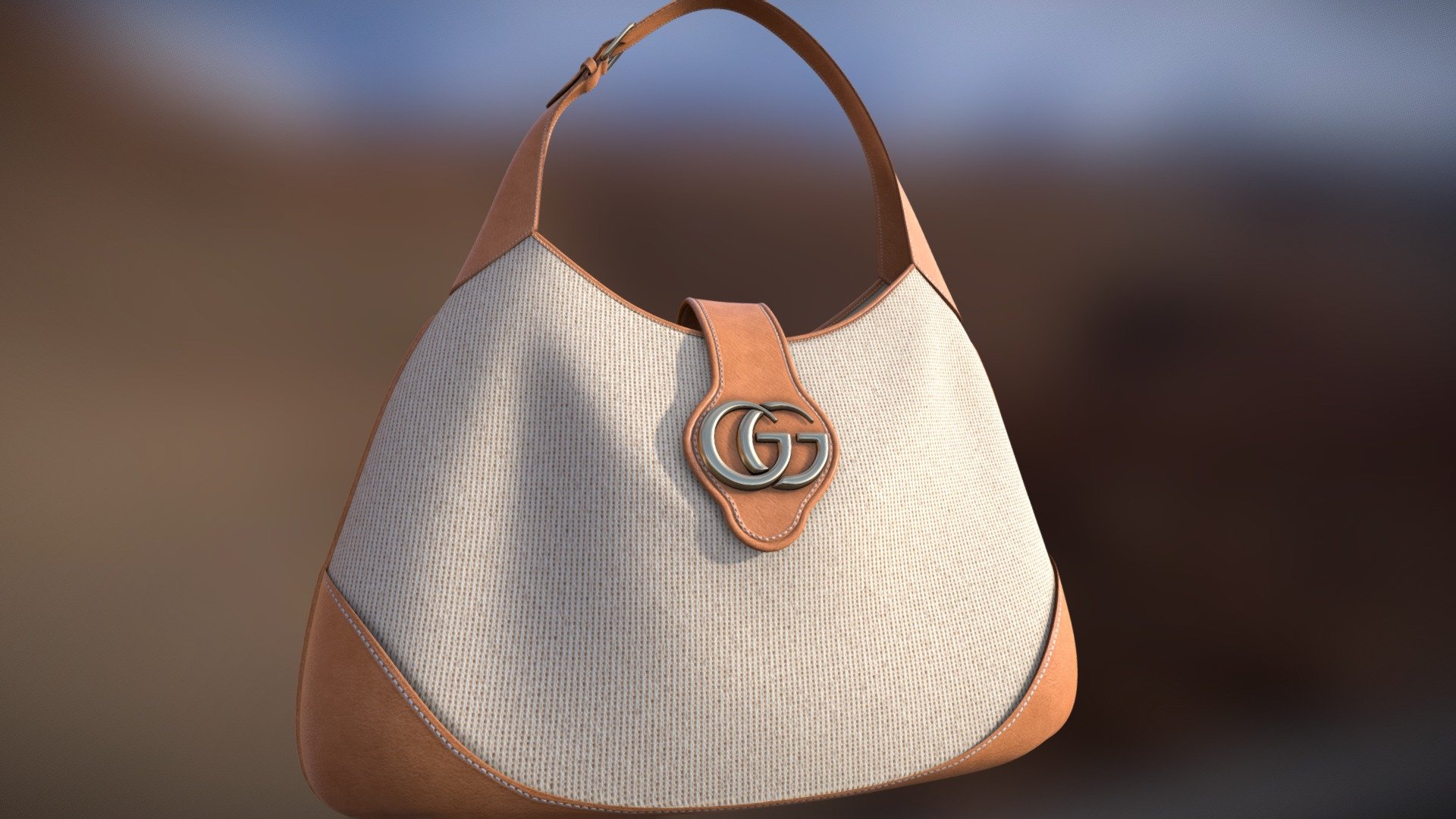 3D model Gucci large Aphrodite shoulder bag VR / AR / low-poly