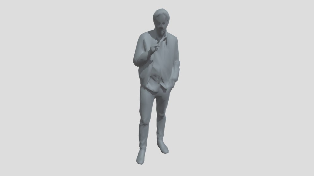 Lowpoly Smoking Man