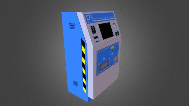 Low Poly Pay Station 3D Model