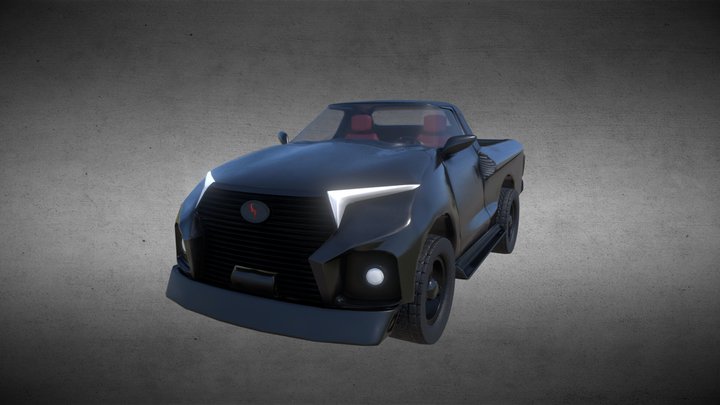Futuristic Pickup 3D Model