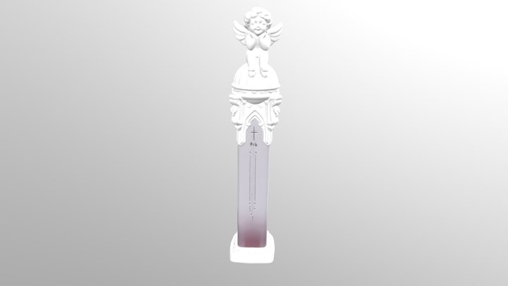 Cherub Angel Candle 3D Model