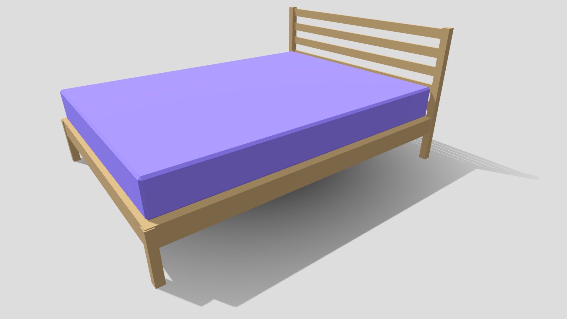 Low Poly Bed 4 Download Free 3D model by JustBlender [35c2b77