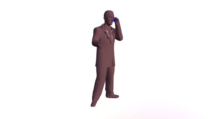Man Phone Bisiness N200514 3D Model