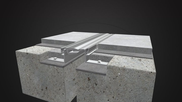 APF50/50 –recess mounted, aluminium joint covers 3D Model