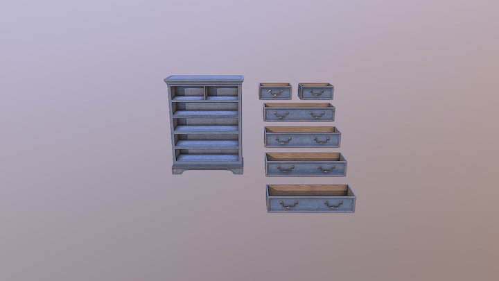 FLAGSHIP_Chest of drawers_SkyBlue 3D Model