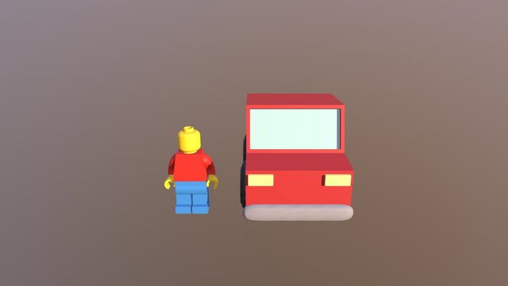LEGO + Camioneta 3D Model