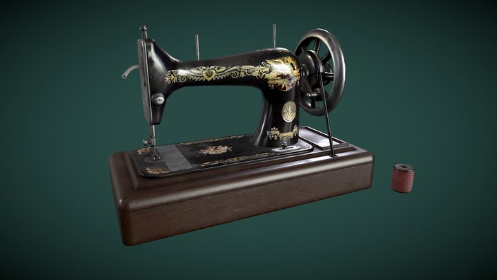 Vintage 1950s Sewing Machine 3D Model