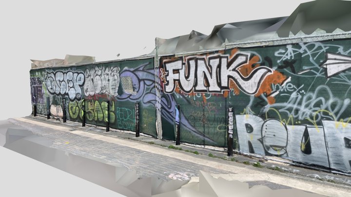 Graffiti Wall 3D Model
