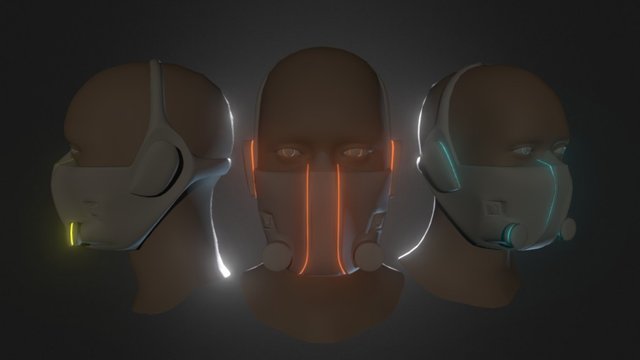 Space Respiration Mask 3D Model