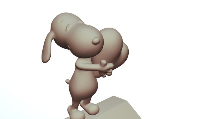 Snoopy San Valentin 3D Model