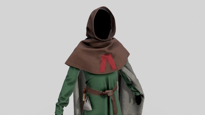 The 14th Century Clothes of Bockstensmannen 3D Model