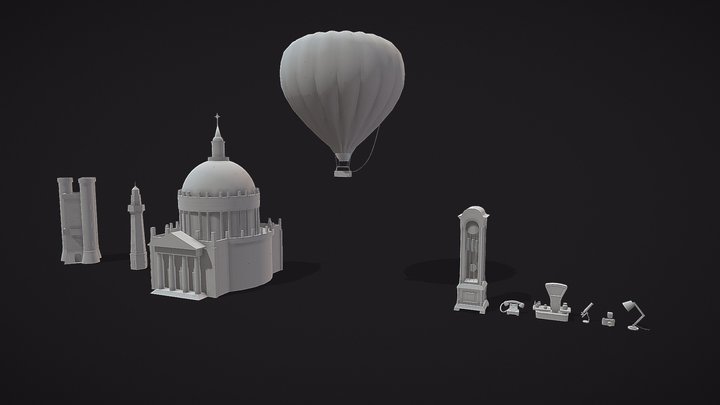 Assets Blocking 3D Model