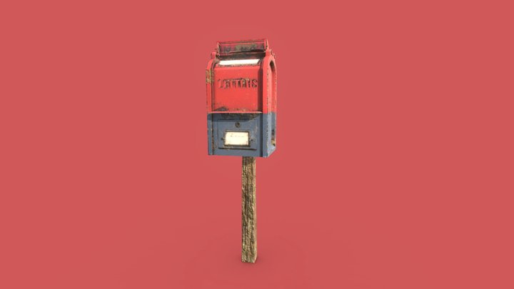 American OldSchool Mailbox 3D Model