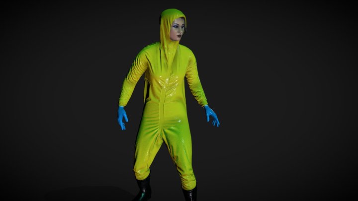 Hazmat Female 3D Model