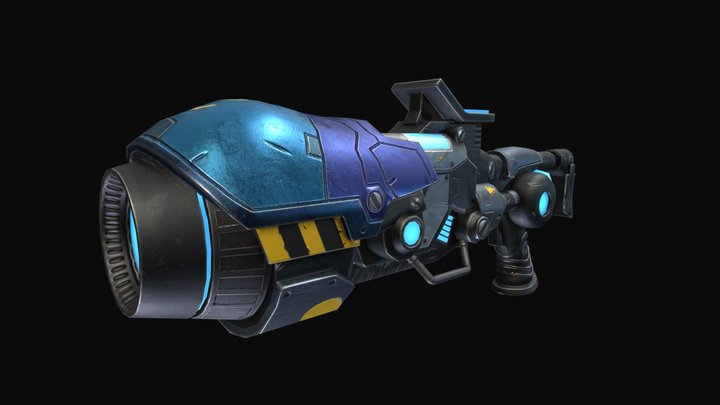 Sci-Fi Plasma Gun 3D Model