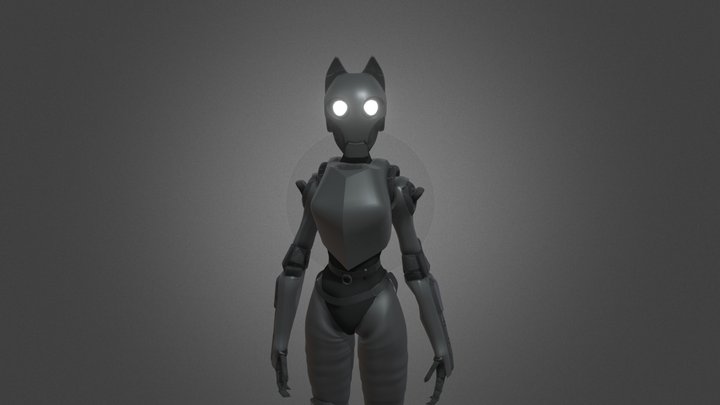 Catbot (rigged) 3D Model