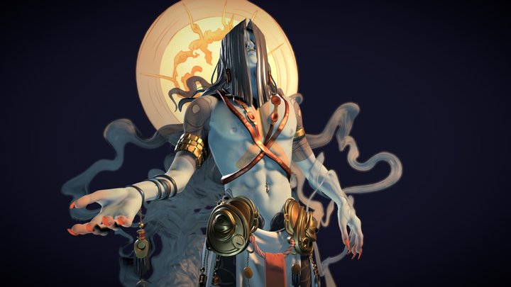 WIP - Genie of Eurus 3D Model