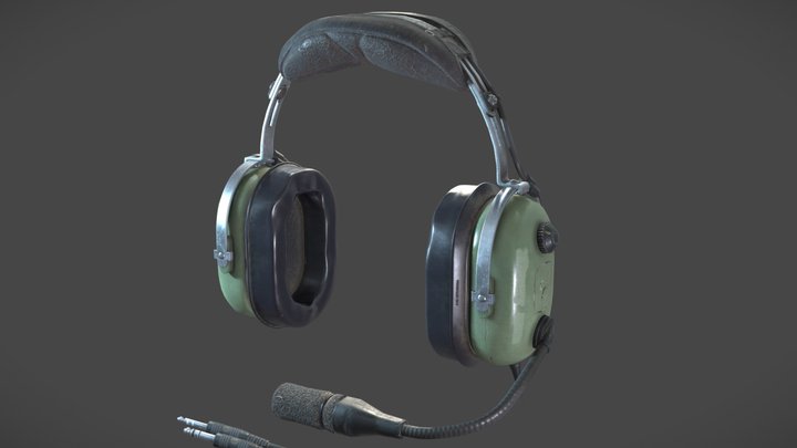 Aviation Headset David Clark H10-13S 3D Model