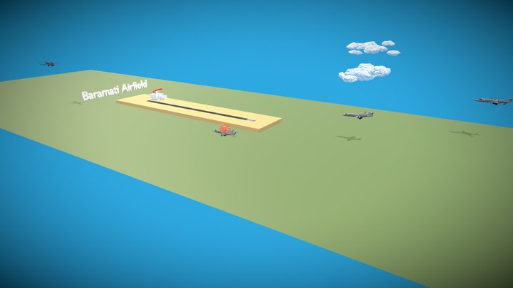 Ajit Pawar’s Jet Crash at Baramati Airfield 3D Model