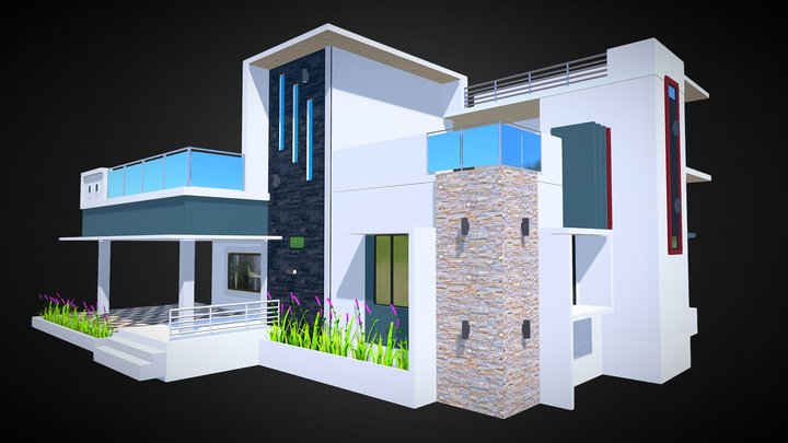 Mr.B.RAJAVASAVAN_MODERN HOUSE 3D Model