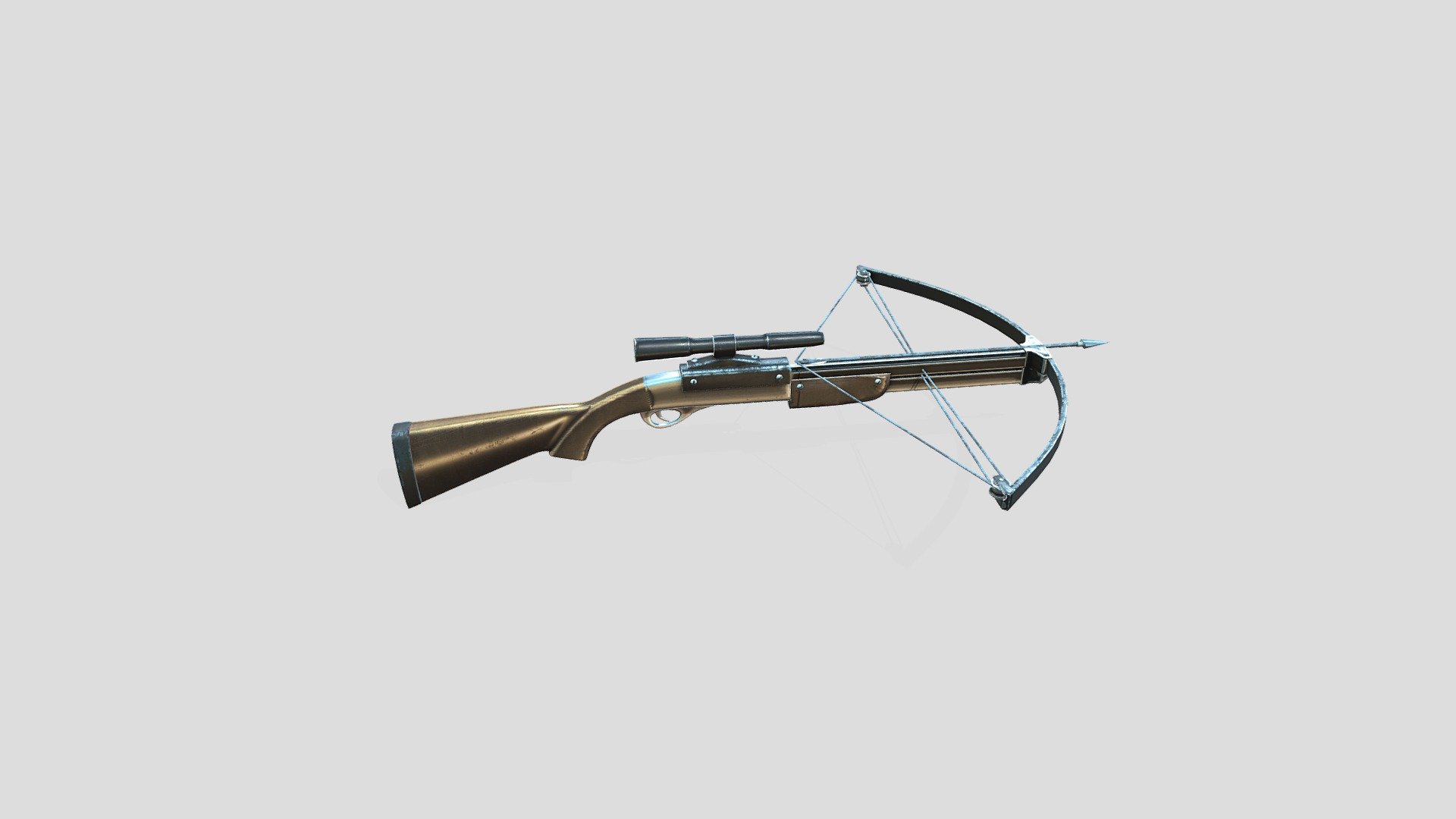 Modern Crossbow With Binocular