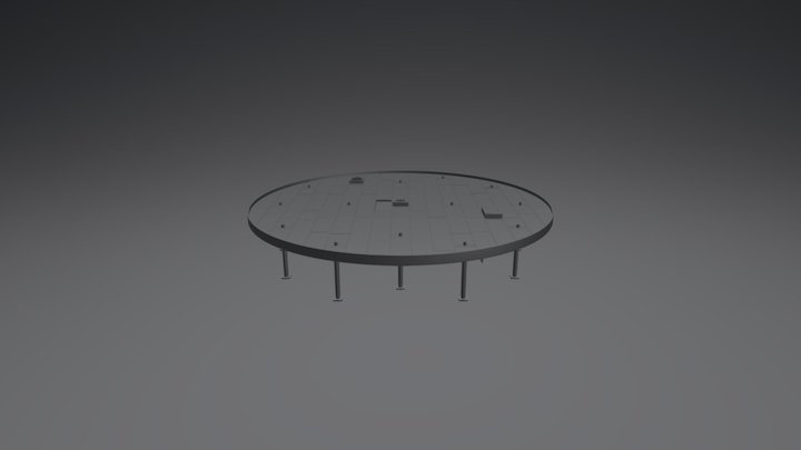 Internal Floating Roof (IFR) for storage tanks 3D Model