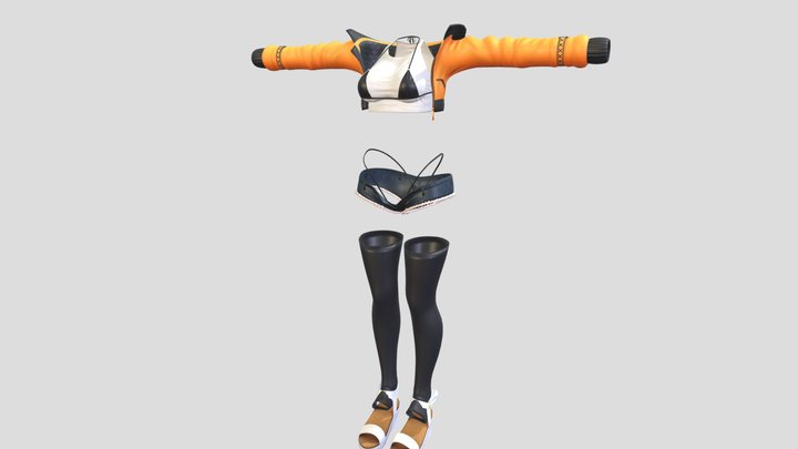 Bikini On Shirt 3D Model