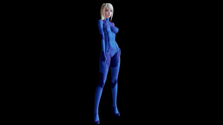 Zero Suit Samus Fan art 3D Model