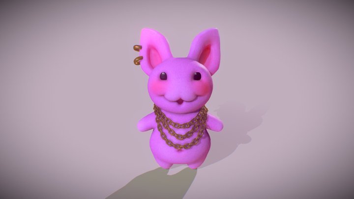 conejo gato sotup 3D Model