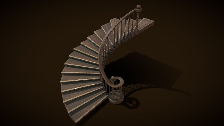 Wooden Stairs_4_MB – Gratis 3D-model STL