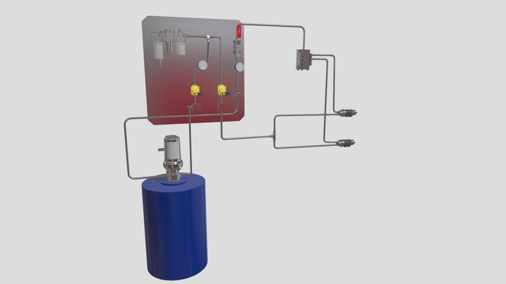 SYSTEME DE PULVERISATION GRAISSAGE GRACO 3D Model