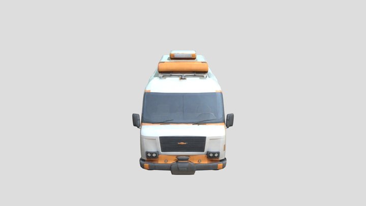 low-poly 3D model of a service vehicle – Kostenloses 3D-Modell STL