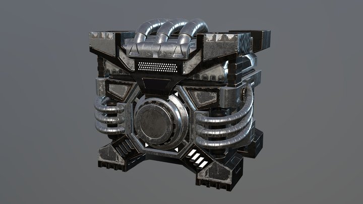 Sci-Fi Loot box 2 3D Model