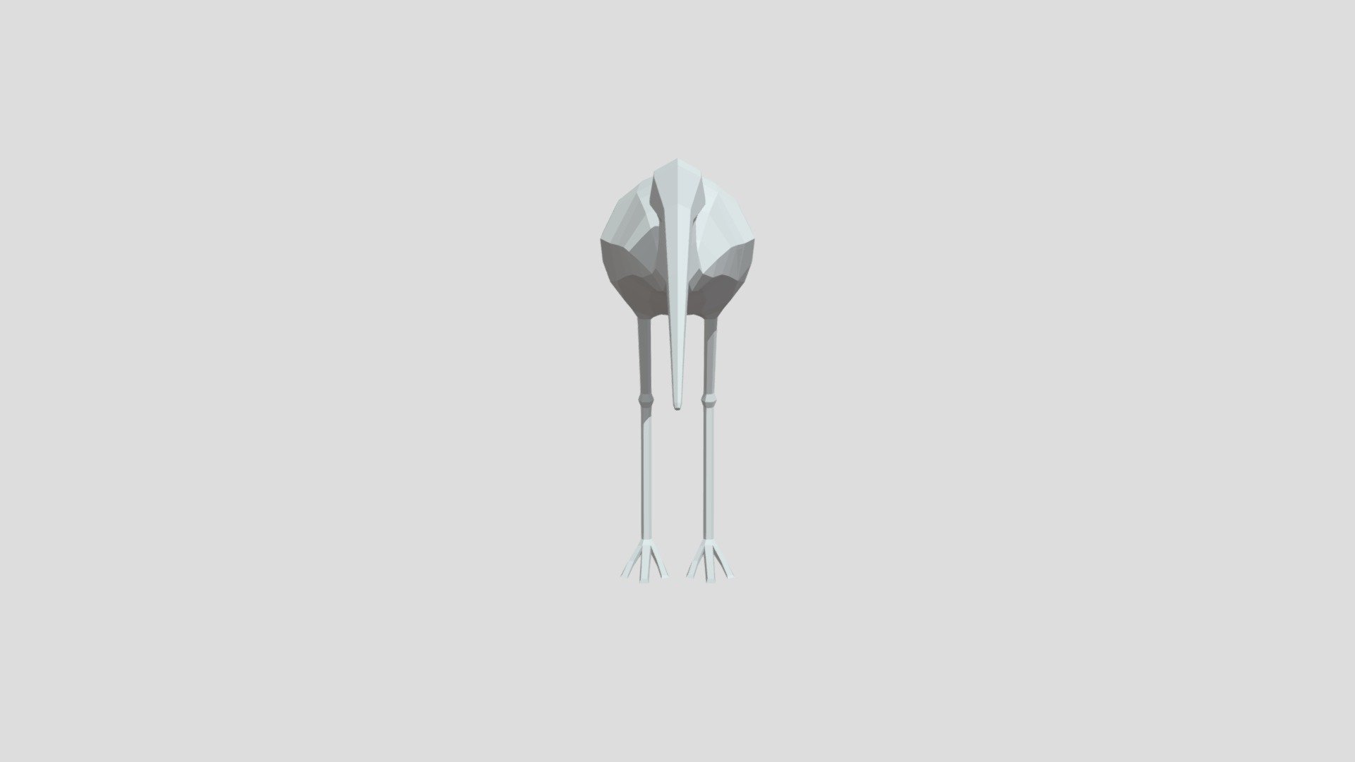 Yellow billed stork from Poly by Google — Sketchfab embed 3D viewer