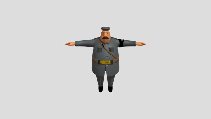 The corrupted officer. 3D Model